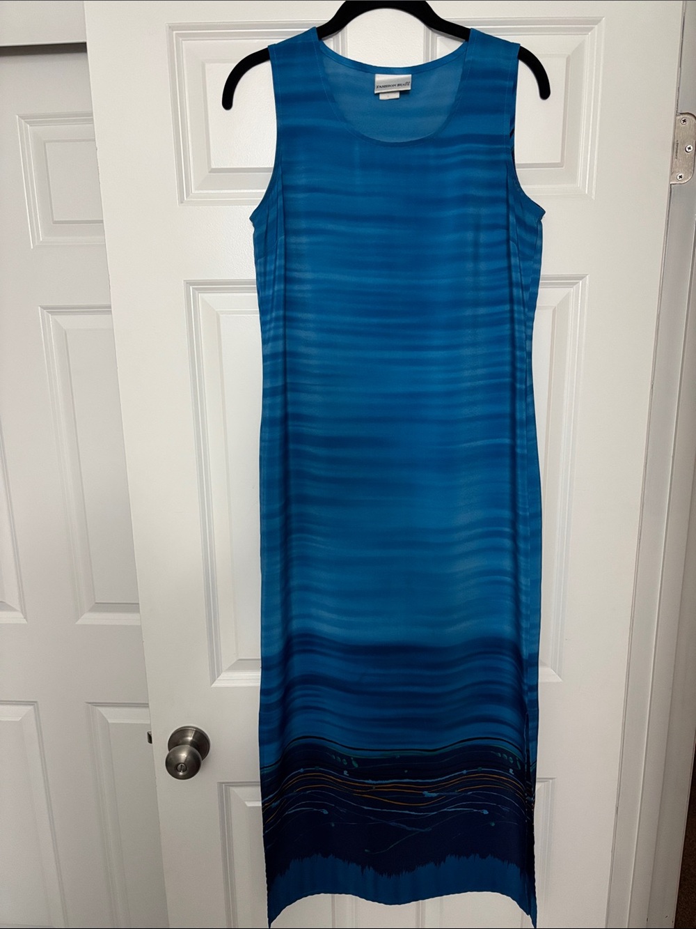 Fashion Bug Teal to Deep Blue Ombre Sleeveless Maxi Dress